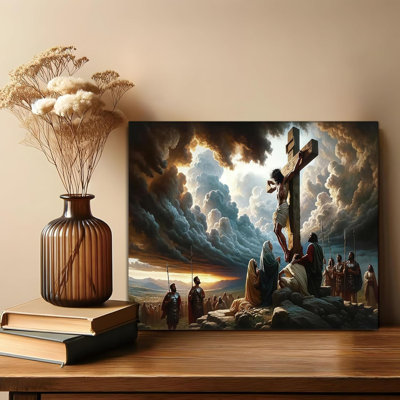 Encadré Jésus, art mural sur toile - Vendredis, peintures de la croix chrétienne, affiche, image pour le salon, chambre à coucher, église, décoration, 12 x 16 pouces