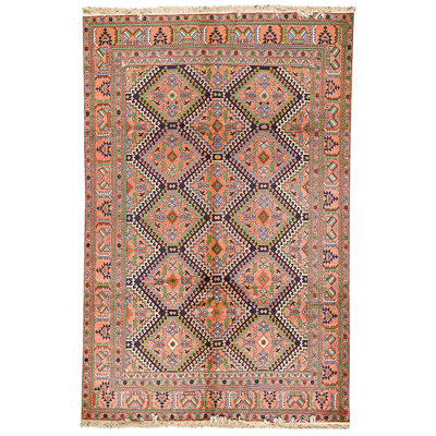 Hand Knotted Wool Area Rug in Multi