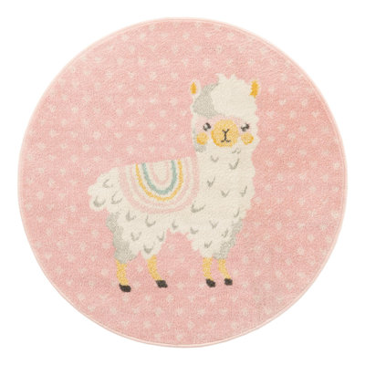 Rectangle Polka Dots Polypropylene Plastic Rug