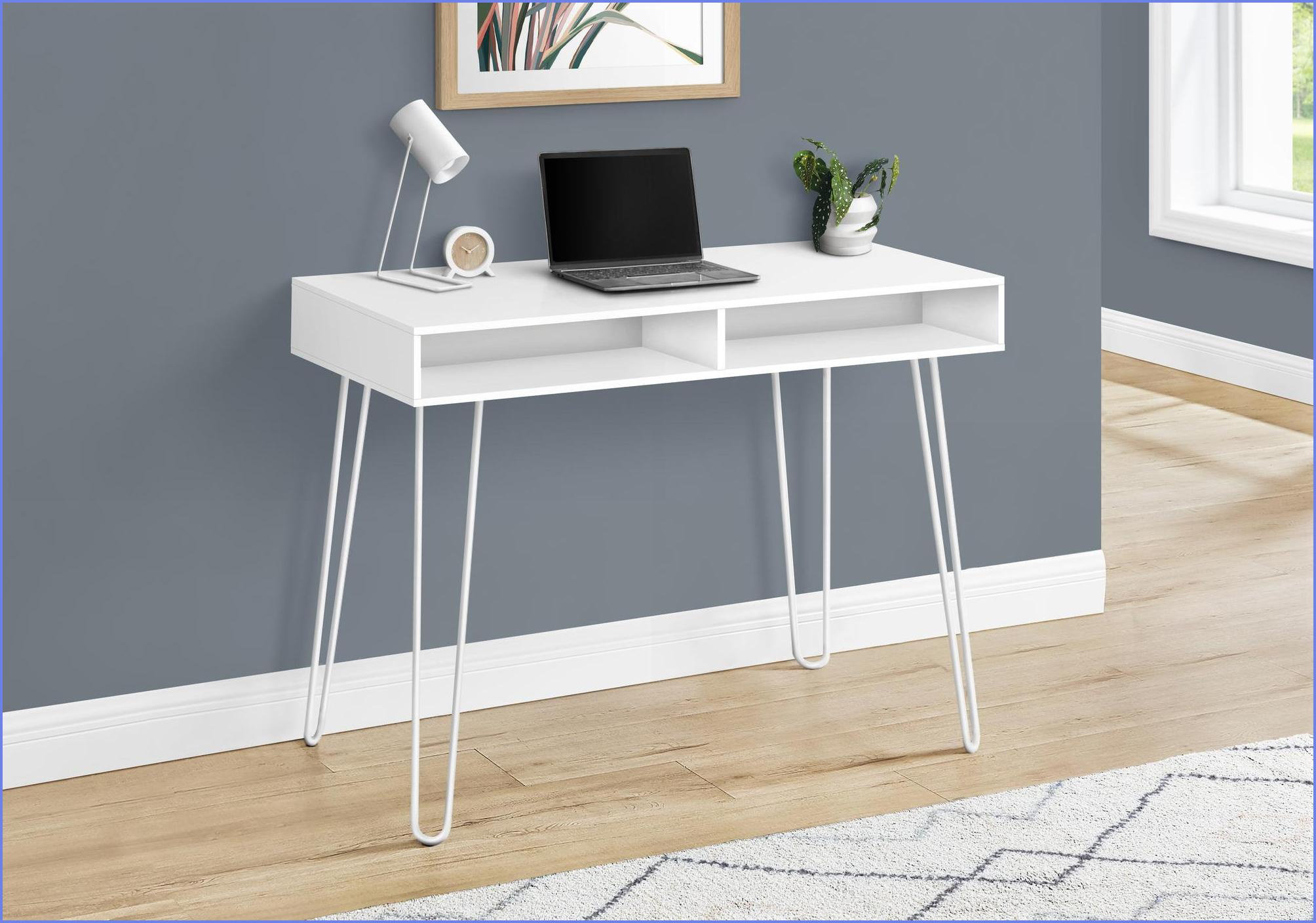 Latitude Run® Desks, 40'' Modern Computer Desk with Storage Cubbies ...