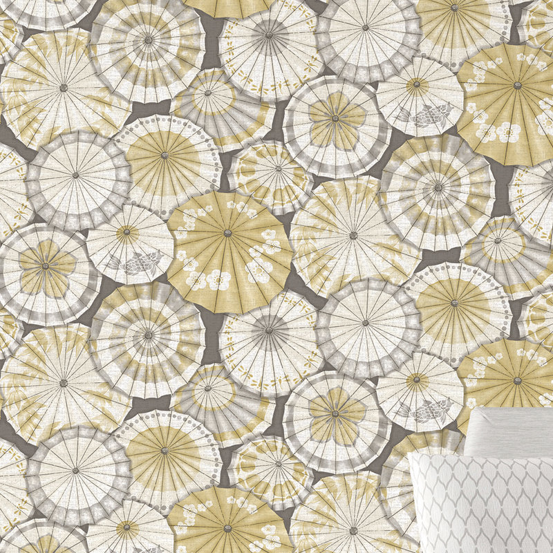 Rouleau de papier peint lisse L 396 pi x l 20,5 po, Ocre