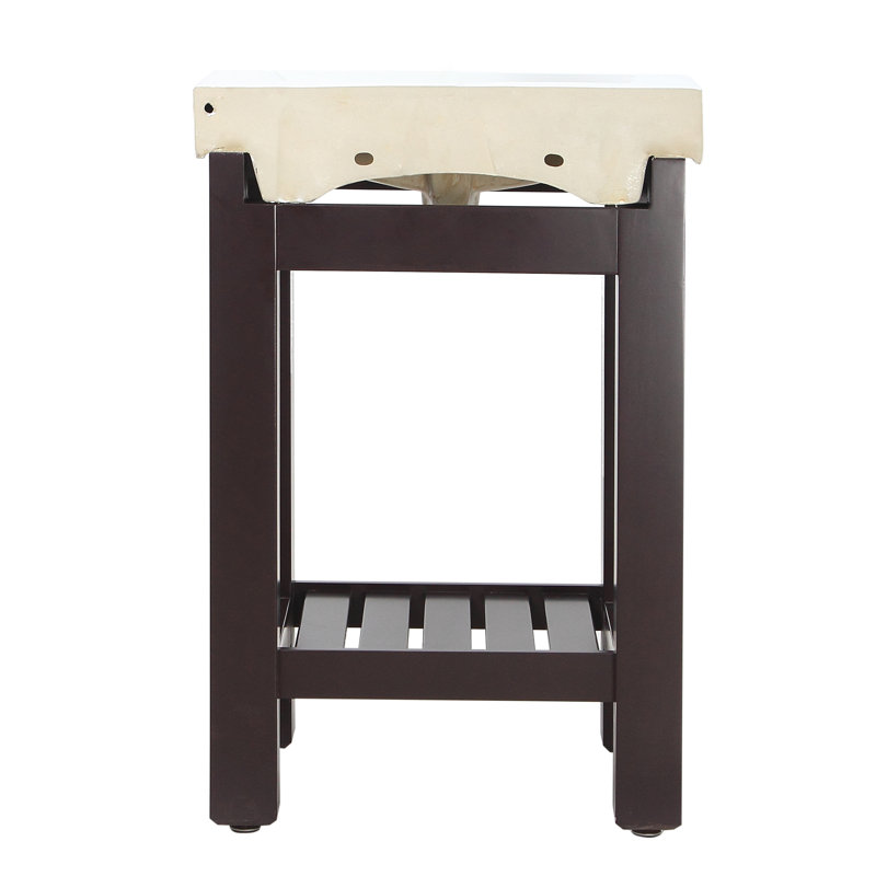 Ensemble de meuble-lavabo pour salle de bain simple 24 po Bise, Espresso, Blanc