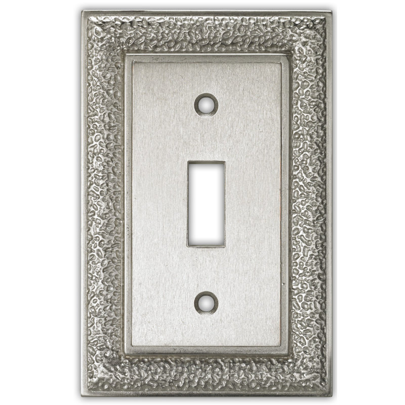1 - Gang Toggle Light Switch Standard Wall Plate, Silver
