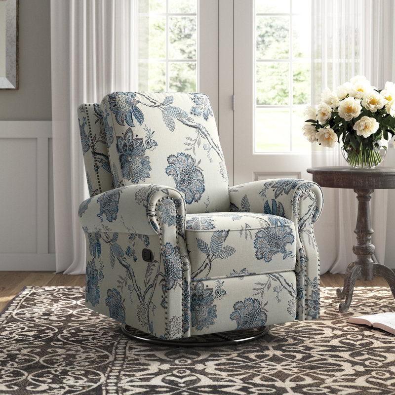 Antasia 34'' W Rocking Swivel Nursery Recliner, Jeacobean 
