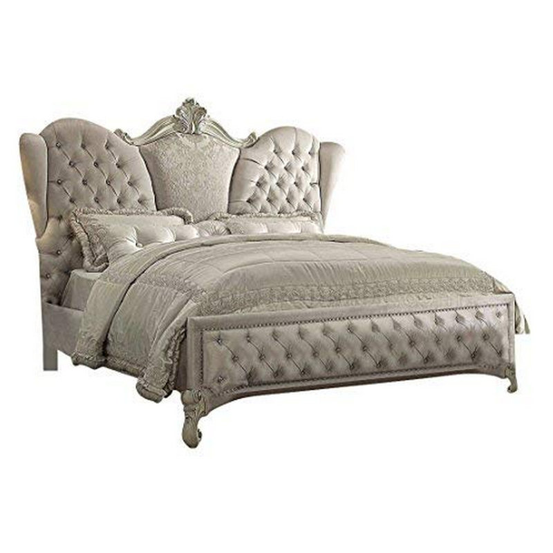 Grand lit plateforme tapissier Citrana