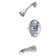 Volume Control Tub and Shower Faucet with Buckingham Cross Handles