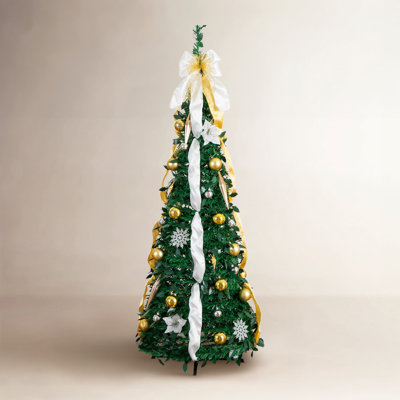 Gold 6' Pre-Lit Pine Christmas Tree