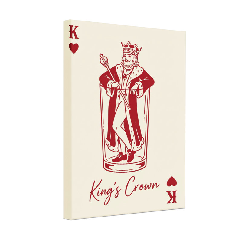 Fashion King en verre avec couronne et sceptre
