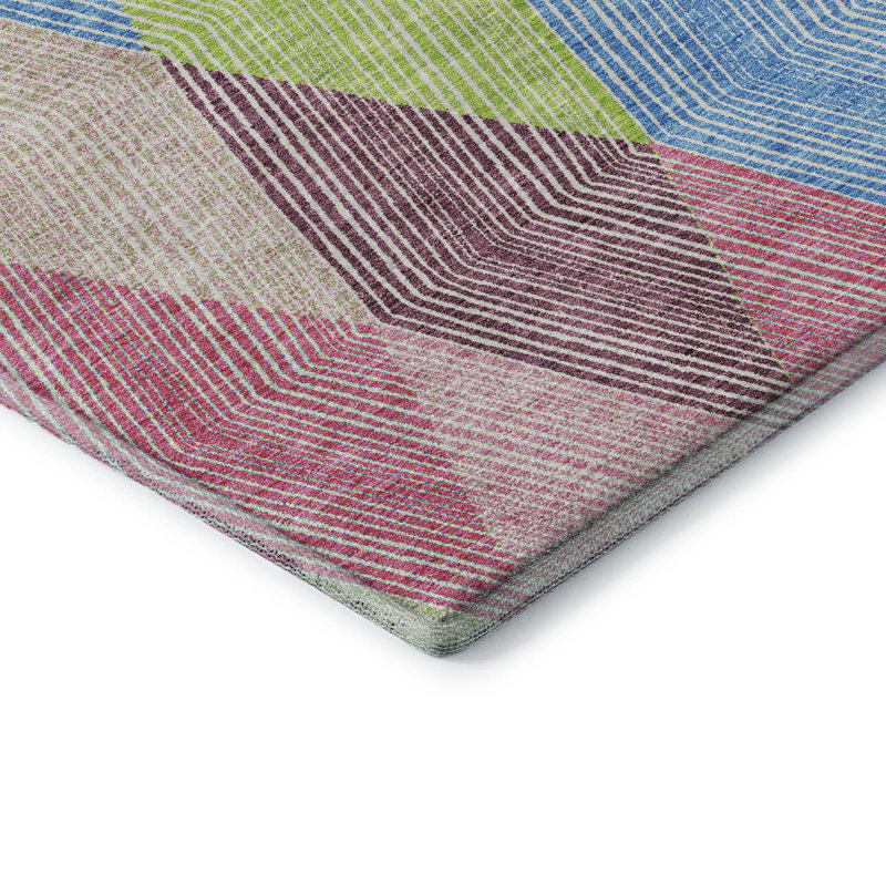 Premium Machine Washable Prisco Pink Rug, Runner 2'3" x 7'6"