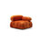 Élégant canapé 1 place, revêtement orange, 37,4 po x 37,4 po x 29,5 po | Structure en bois de hêtre et en carton, tissu 100% polyester | Mousse souple 28 po pour le confort, dossier et accoudoirs amovibles | Parfait pour les salons modernes et les hôtels