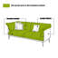 Causeuse coussin en cuir véritable Coffee-1590037638