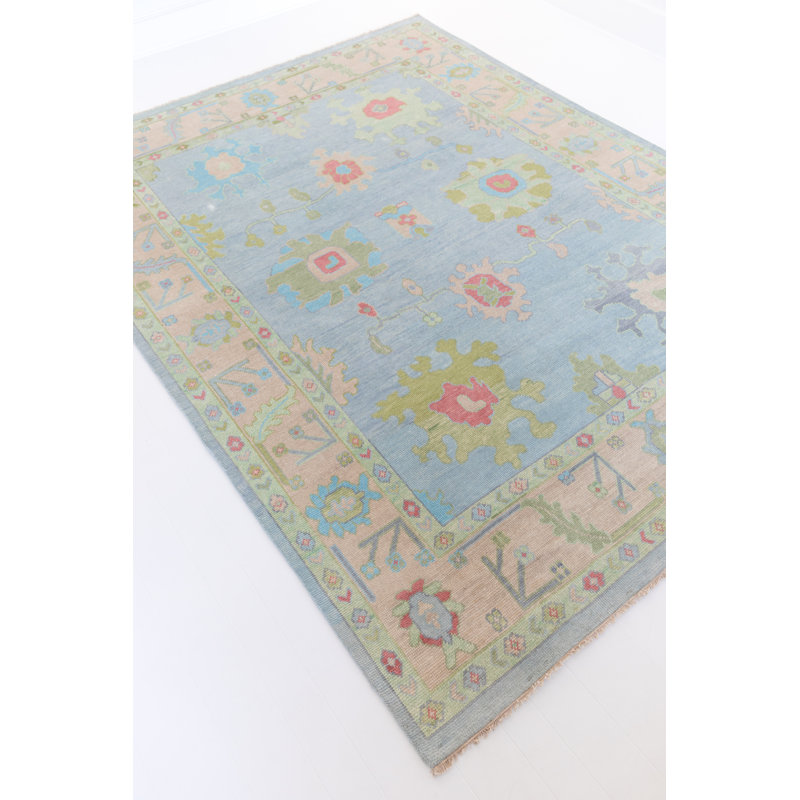 Clementine Hand Knotted Wool Oriental Area Rug, Rectangle 8' x 10'