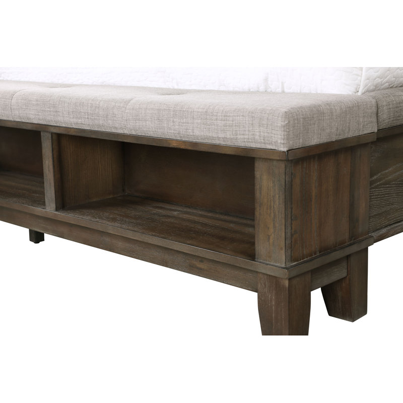 Feodora Upholstered Standard Storage Bed, Gray, Queen