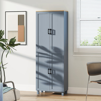 HOMCOM Modern Kitchen Cupboard Storage Cabinet with 6 Shelves