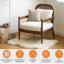 2 pièces Chaise d'appoint Mid-Century moderne avec cadre en bois massif et dossier en rotin