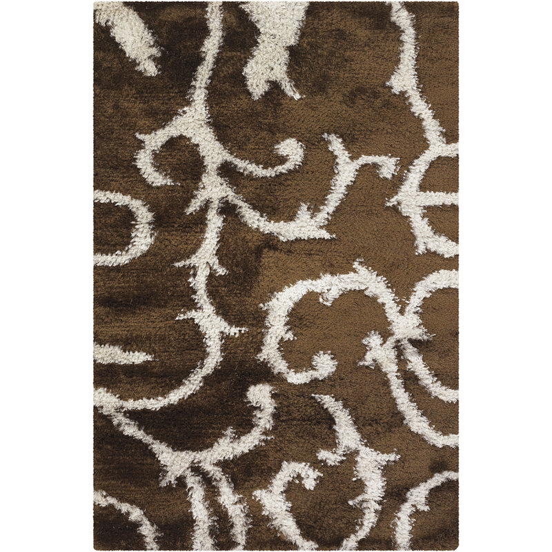 Tapis brun/blanc Stockwell, Rectangle 7 pi 9 po x 10 pi 6 po