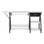Table de couture Sew Ready Comet Plus avec tiroir de rangement et tablettes, noir