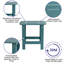 Table d'appoint Balasi en résine de polyester toutes saisons Adirondack-1856294331