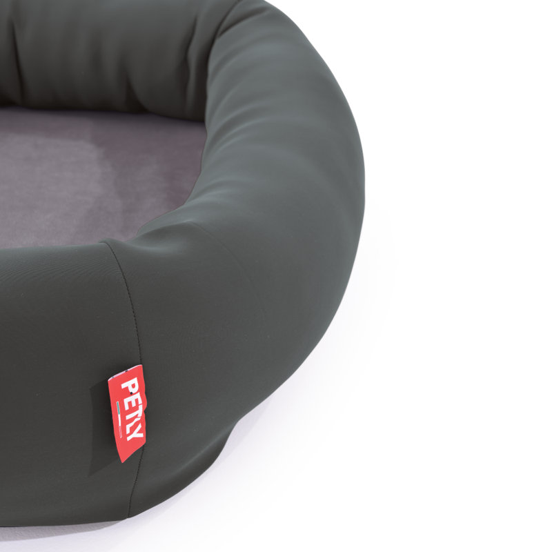 Orthopedic Microfibre Pet Bed, Light Grey, Medium (100cm W x 80cm D)