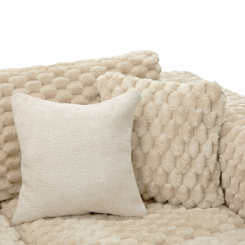 Modular Sectional Sofa 135.4" Boneless Sofa Couch Cozy Sectional Couch With Two Movable Ottomans For Living Room, Beige