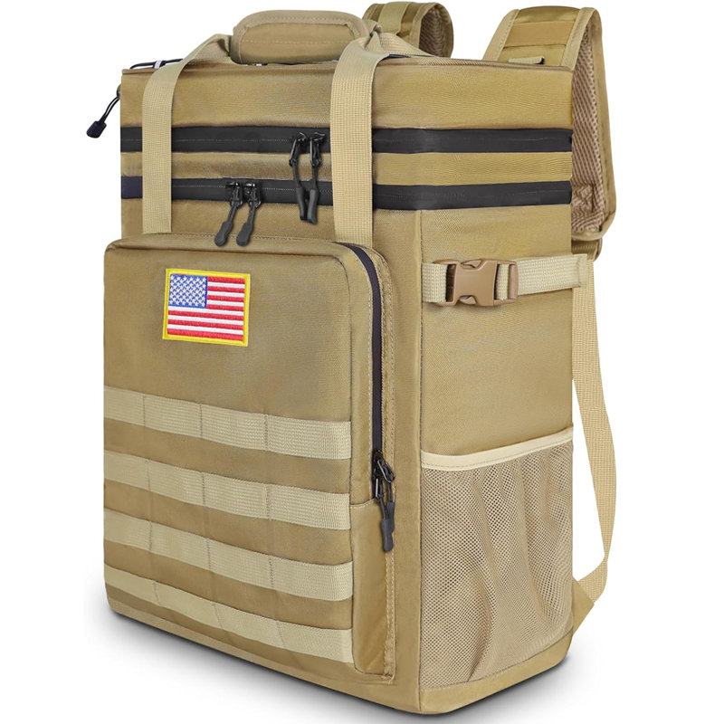 Sac à dos tactique, 40 canettes, sac à dos doux et étanche, Sable