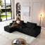Canapé modulaire modulaire, canapé en nuage de velours côtelé à siège profond avec porte-gobelets, ports USB et boîte de rangement, canapé-lit, canapé-lit sans dossier avec repose-pieds mobile pour le salon, aucun assemblage requis-292179588