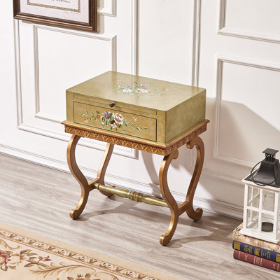 25.39" Rectangular Solid Wood Game Table
