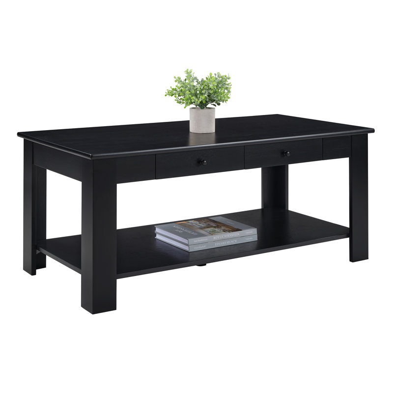 Table basse avec rangement Slayter, Noir