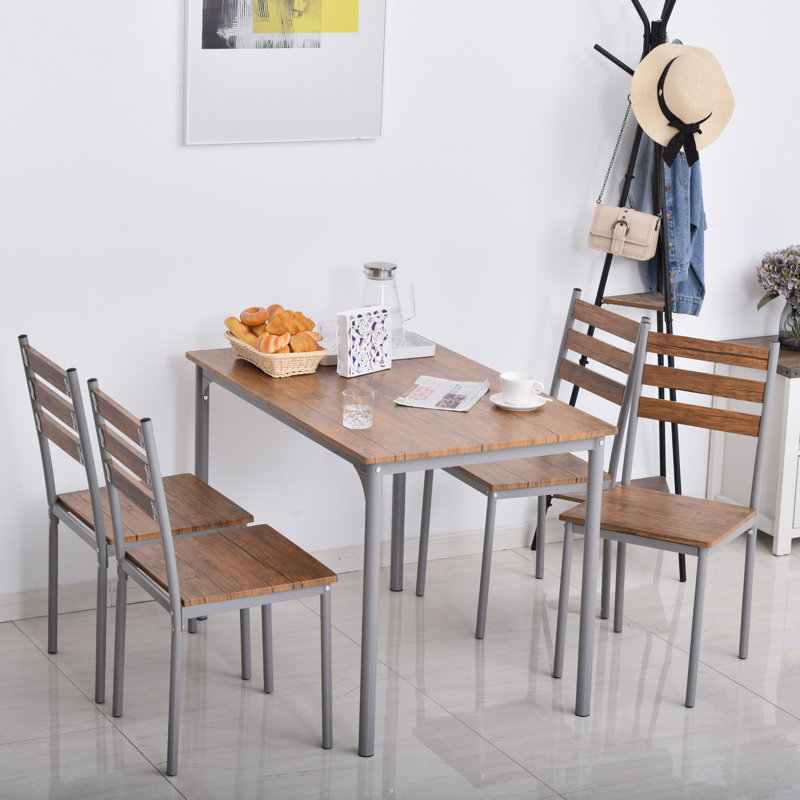 Ensemble de salle à manger 5 pièces Pancoast, Gris