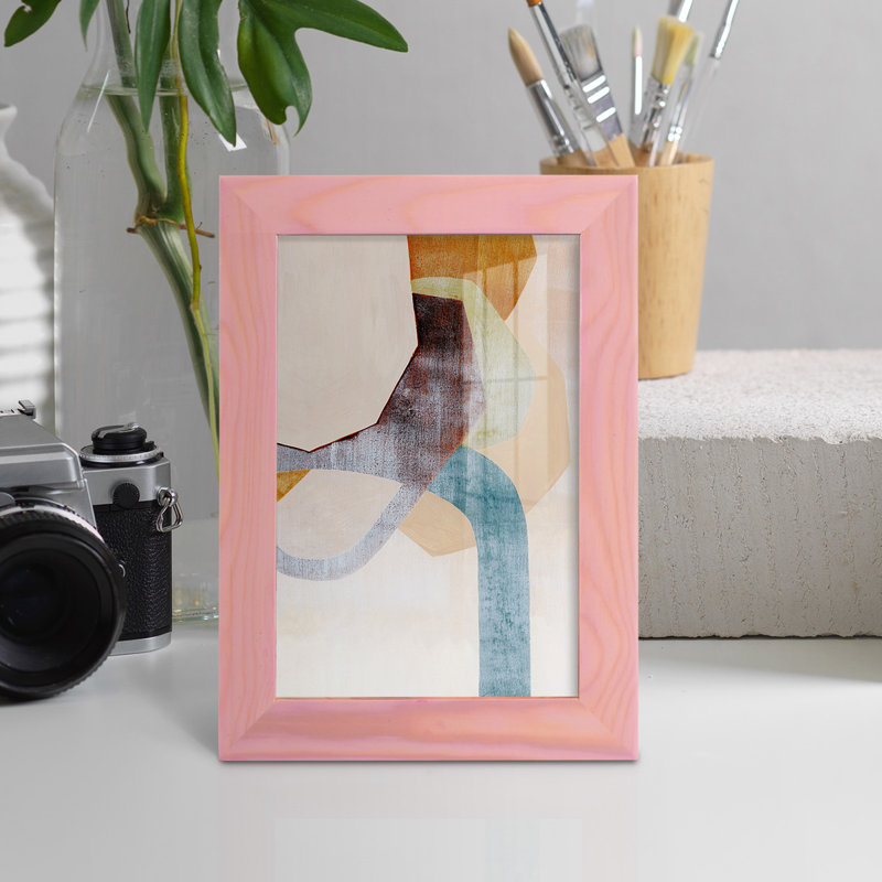 «Garak Desert Rockfall I», impression encadrée sur papier, H 6 po x l 4 po x P 1 po, Rose