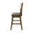 Brown Wooden Swivel Counter Chair With Grey Cover-821616727