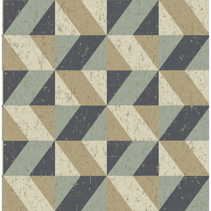 Rouleau de papier peint l 33 pi x p 20,5 po Haider, bleu