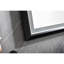 Grands miroirs décoratifs modernes à DEL muraux, cadre en aluminium mat pour la salle de bain et le studio