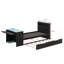 Le lit de jour simple en bois comprend un lit gigogne, un bureau, un éclairage à DEL et un port USB-47941848-47941843
