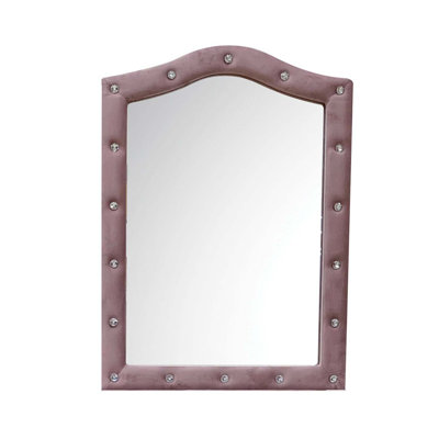 Miroir 22 po x 30 po Reggie, tissu rose