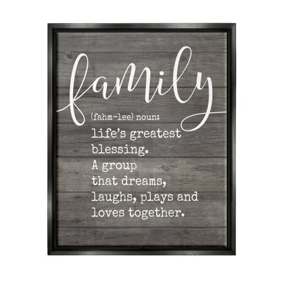 " Family Definition Planked " by Lettered And Lined
