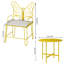 Ensemble de salle à manger d'extérieur en métal pour 2 personnes avec coussin et table ronde-631968622
