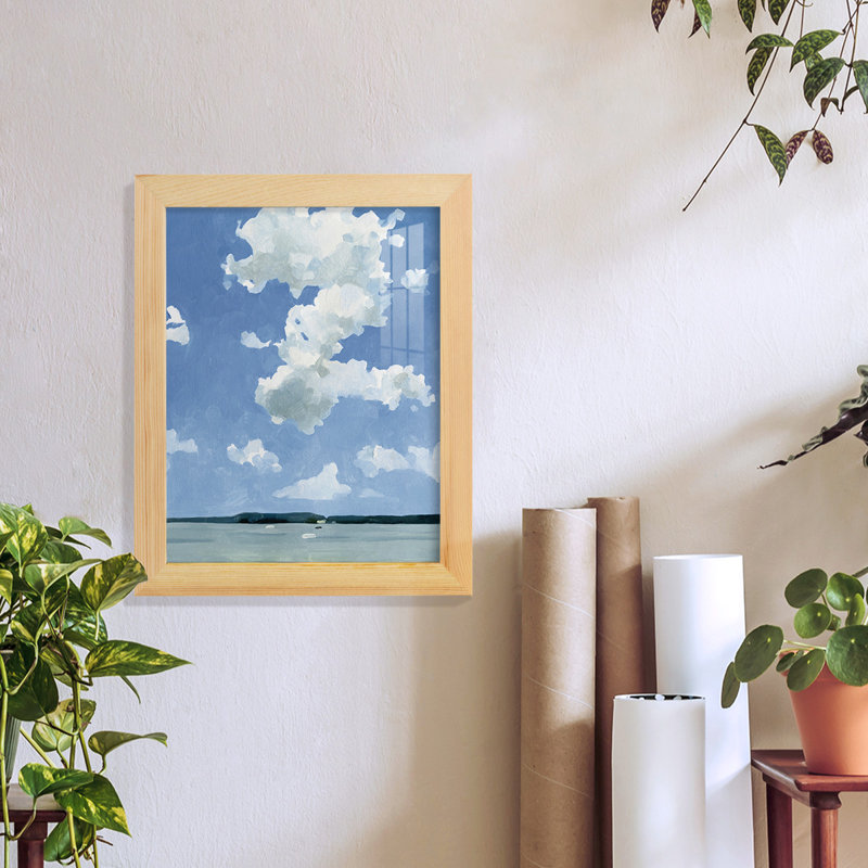«Juillet Lakeside II», impression encadrée avec verre, H 11 po x l 9 po x P 1 po, Naturel