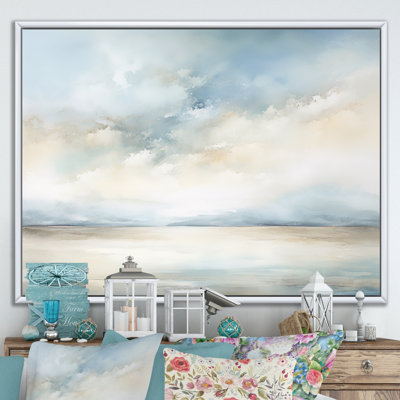 Minimalisme, ciel nuageux paysage IV - impression sur toile ciel