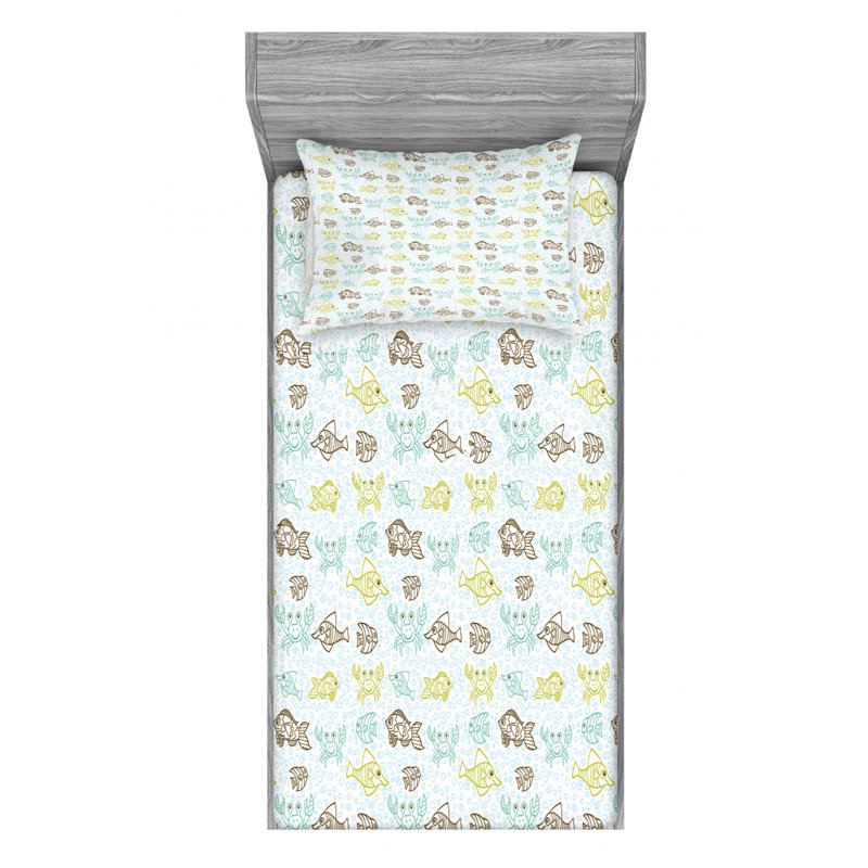 Microfiber Sheet Set, Twin Sheet Set with Fitted Sheet
