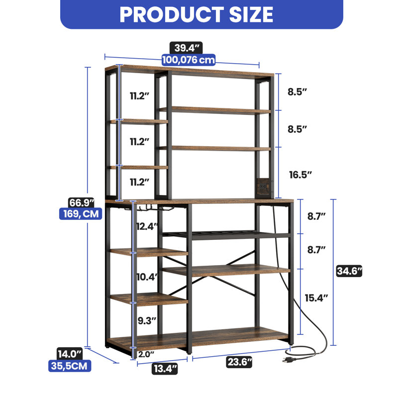 Neta 39.4'' W Metal Height -Adjustable Shelving Unit