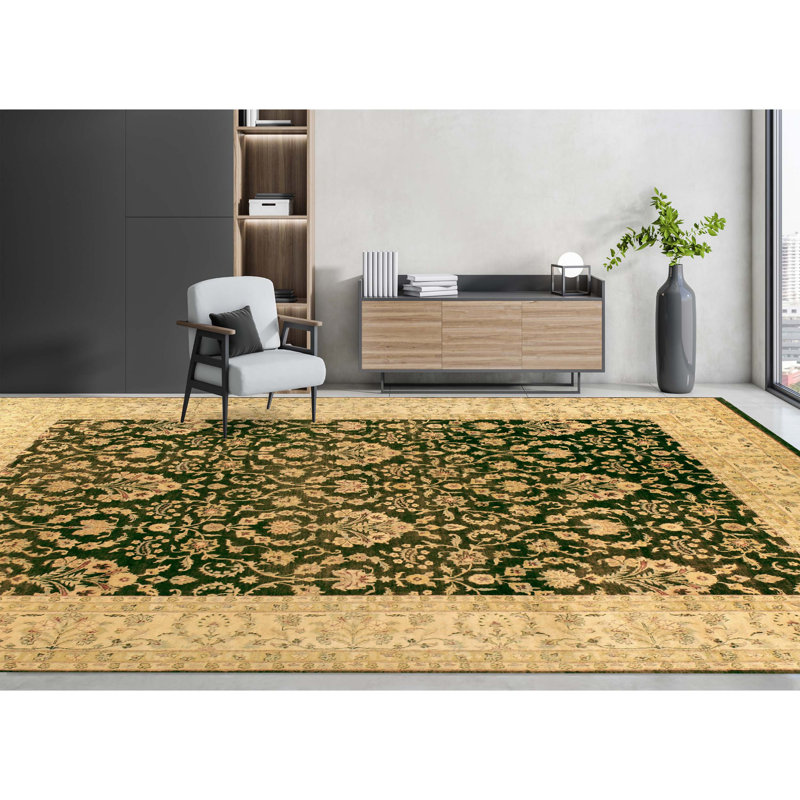Wool Oriental Indoor Rug, Rectangle 4' x 6'