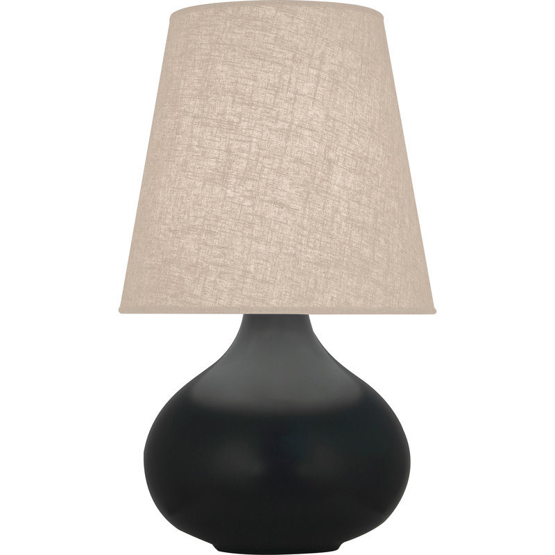 June Accent Lamp, Buff, Obsidian, 23.5" H x 11.88" W x 11.88" D