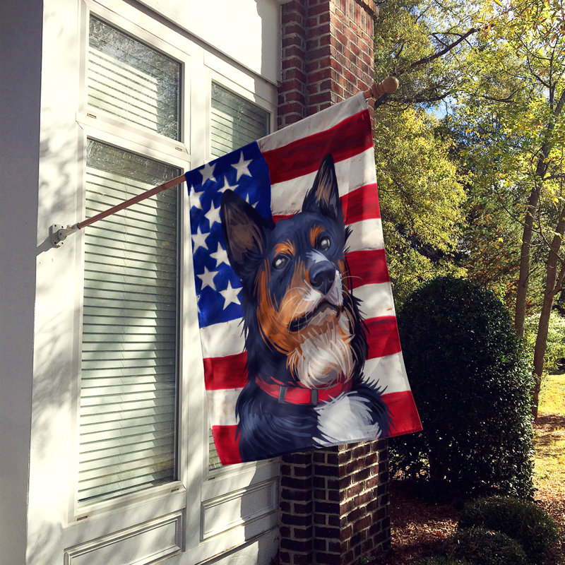 Polyester à 2 côtés 28 x 40 po drapeau maison, Chien de berger gallois