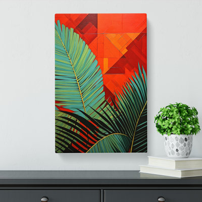 Palm Leaf Constructivism No.4 - Wrapped Canvas