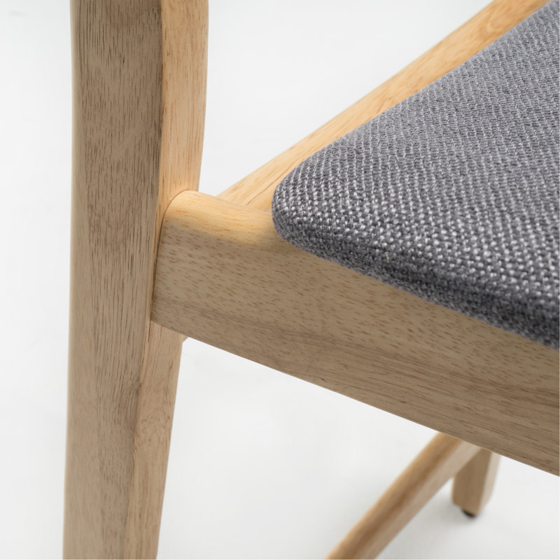 Chaise à hauteur de comptoir, Gris foncé, Chêne