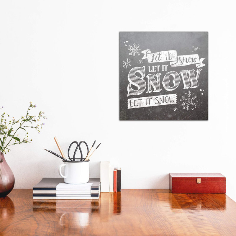 Let It Snow by Laura Marshall - Wrapped Canvas Print, 45.72 cm H x 45.72 cm W x 3.175 cm D
