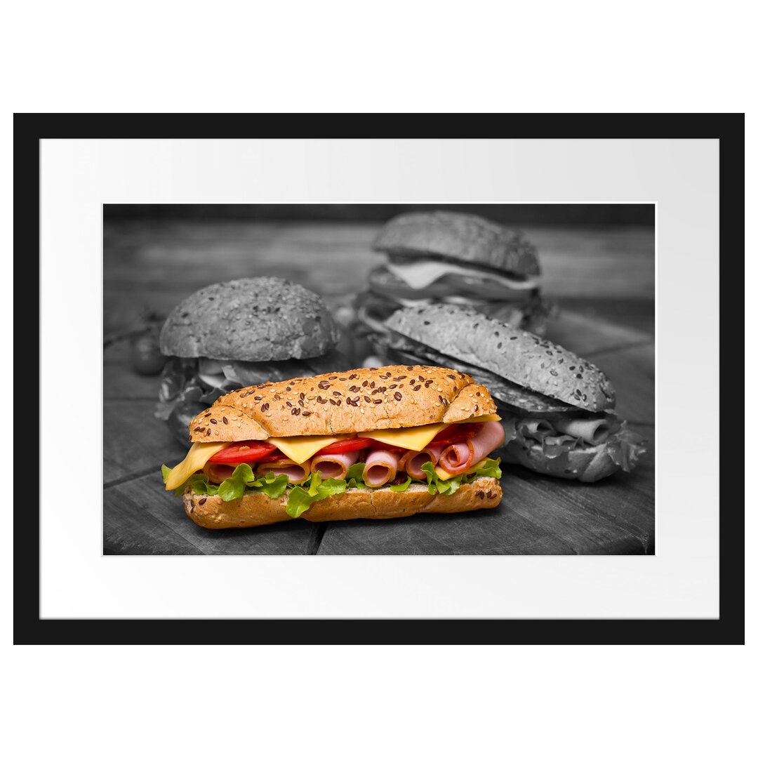 Gerahmtes Poster Selbstgemachte Sandwiches