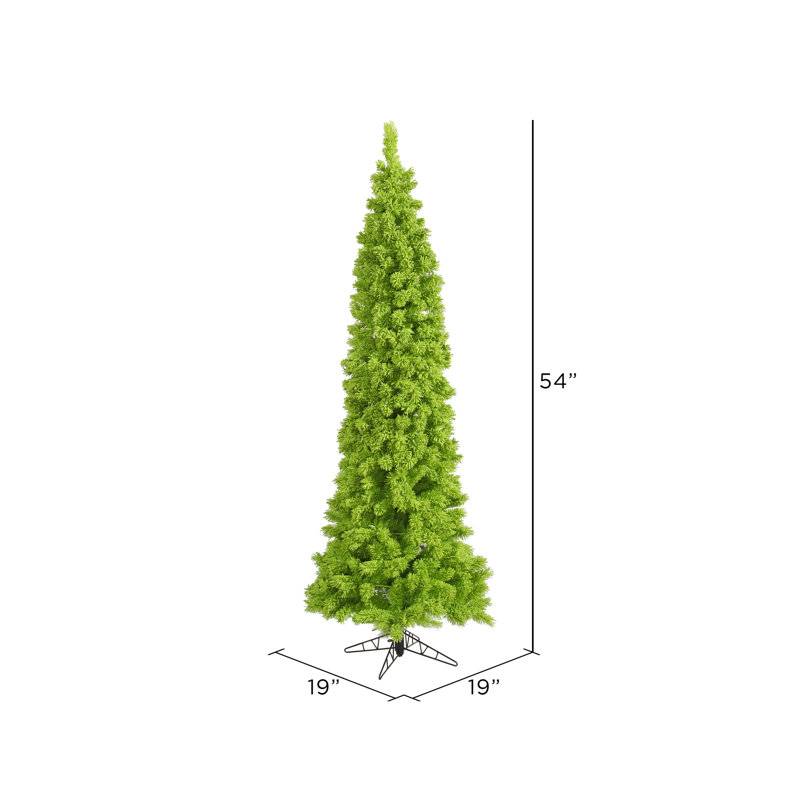 Flocked Lime Fir Artificial Fir Christmas Tree, 4.5' H