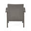 Duo de fauteuils club gris - Siège - Argenté + fer, unité de tissu imperméable en fer PE pour 2 chaises de patio